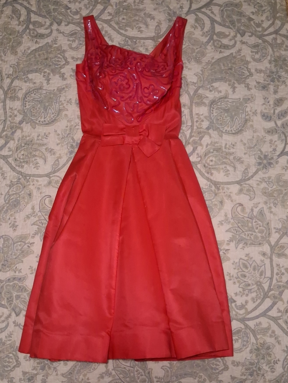 Hot Pink Vintage Prom Dress 1950's Era. Very Good Condition.